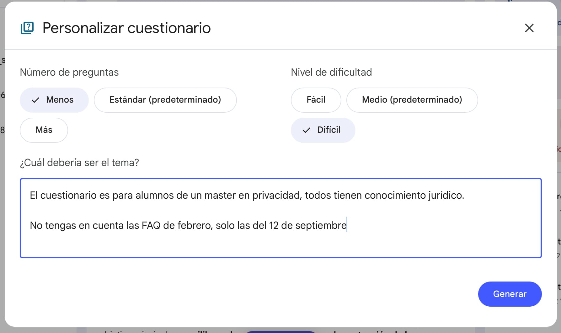 Usos legales de flash cards, cuestionarios e informes en NotebookLM